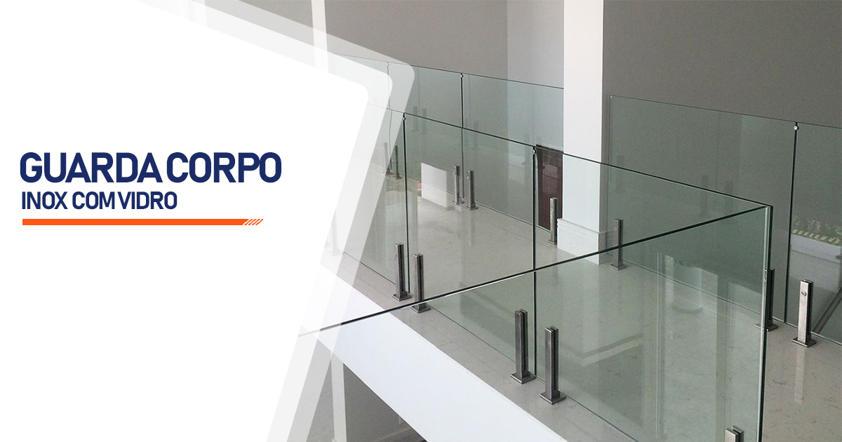 Guarda Corpo de Inox com Vidro  Betim